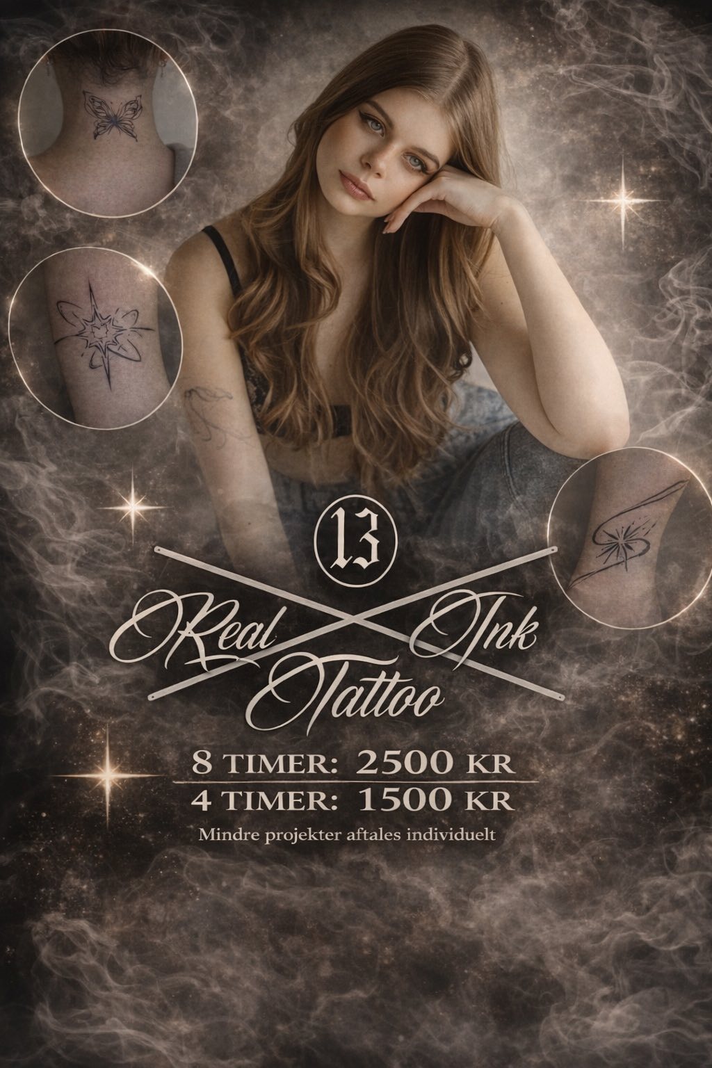 Fine line tatovering af Sophia - Real Ink Tattoo Herning